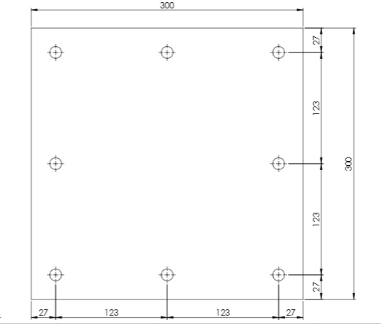 Plate J7-1C 6x300x300mm.