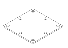 Plate J7-5 6x190x190mm.